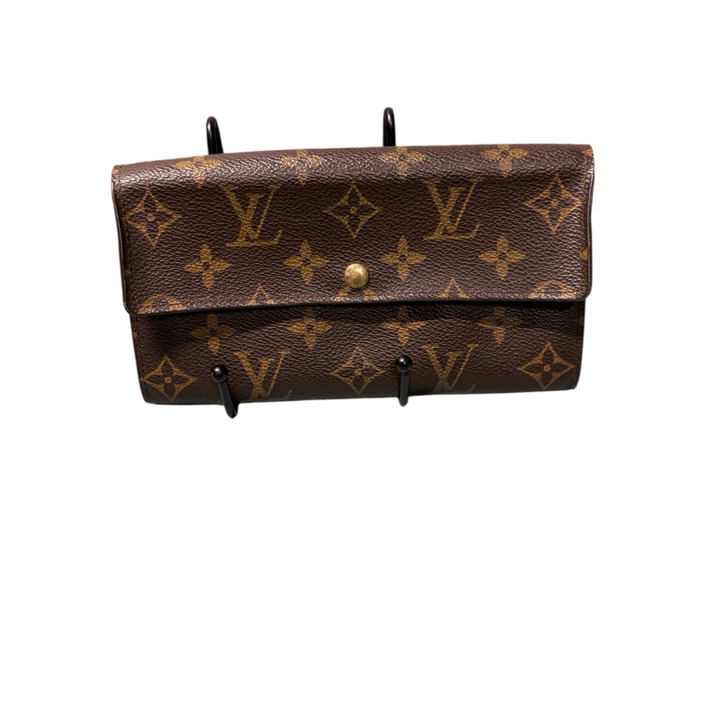 Louis Vuitton Monogram Sarah Wallet Envelope Snap Long Wallet GUC